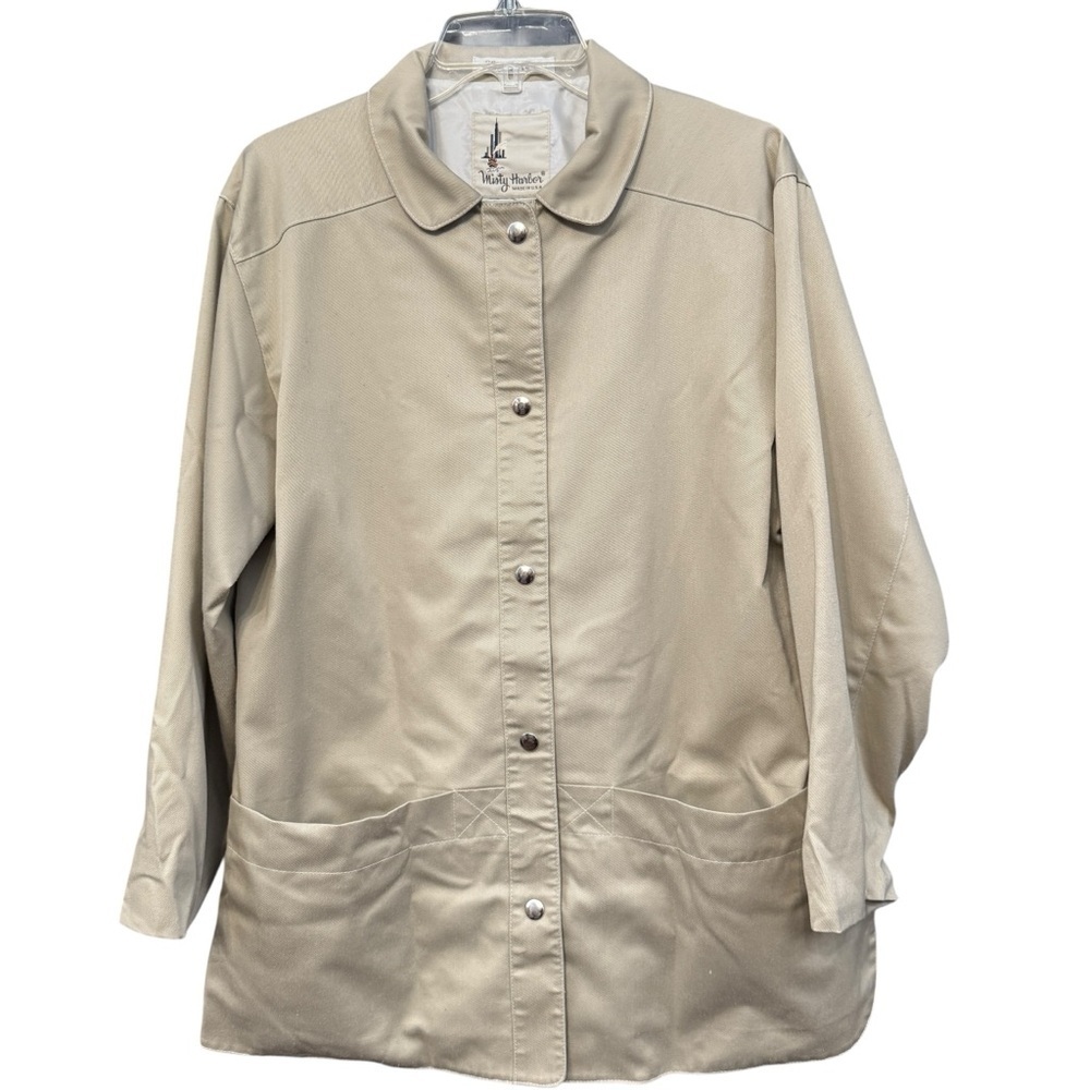 Misty Harbor Beige Raincoat Jacket Women’s Size 12 Vintage Made in USA